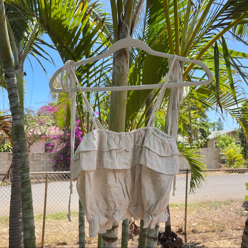 Ruffled Cropped Top